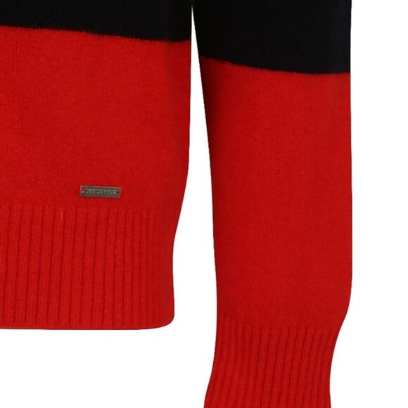 NWT$550 DSQUARED2 Mens Wool Red Black Green Striped Crewneck Sweater Top Sz Med - Picture 4 of 11